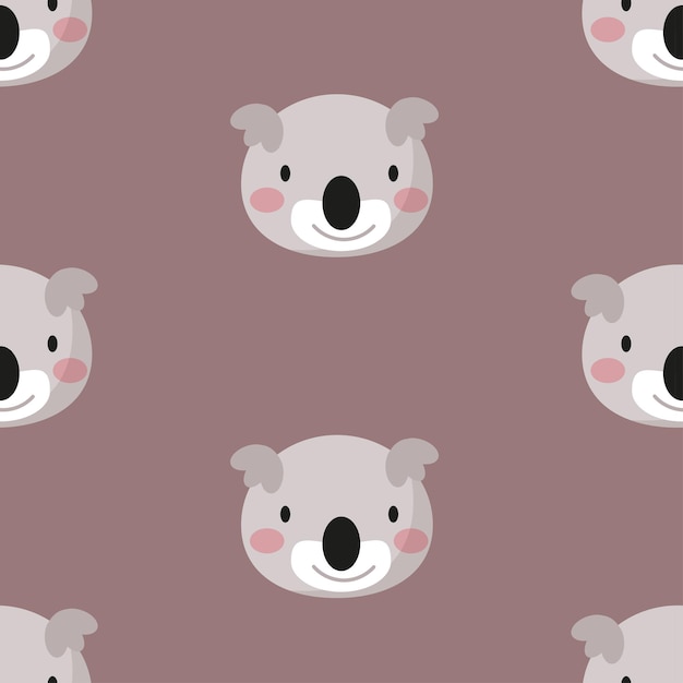 Leuk koala naadloos patroon, berensnuit. Kinderachtergrond, Kinderachtig ontwerp, dier