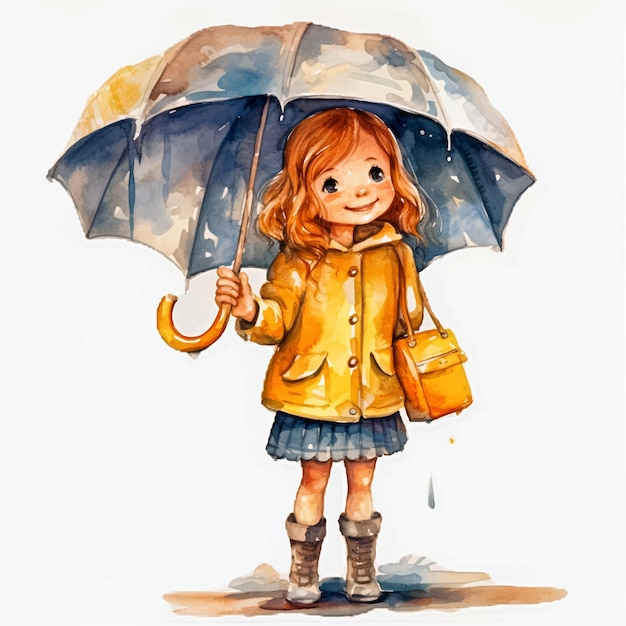 Leuk meisje en haar paraplu