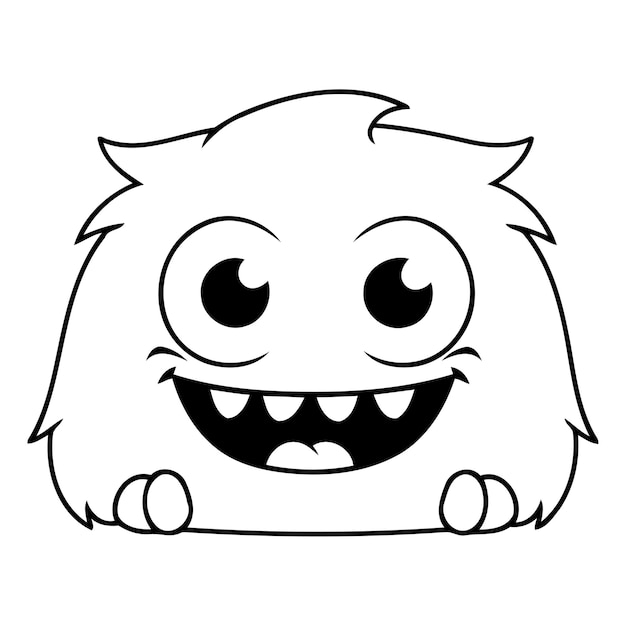 Leuk monster Cartoon vector illustratie geïsoleerd op witte achtergrond