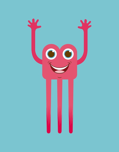 Leuk monsterontwerp, vector grafische illustratie eps10