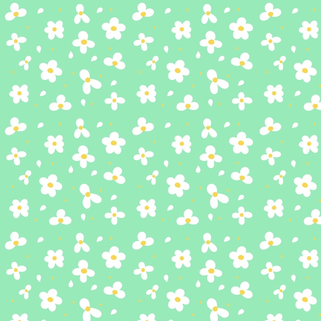 Vector leuk naadloos daisy bloemen patroon