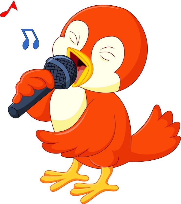 Vector leuk oranje vogelzang