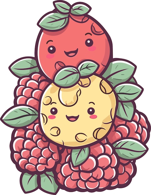 Leuk raspberry t-shirt ontwerp