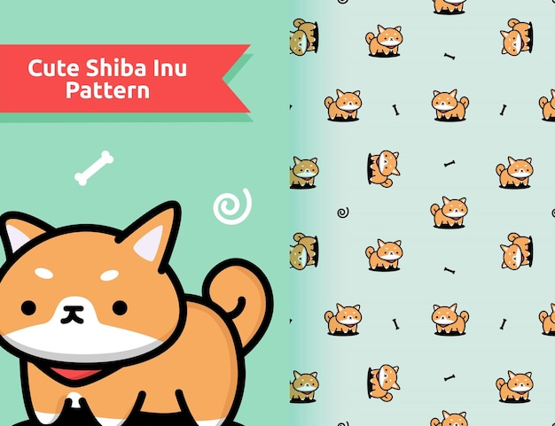 Leuk shiba inu-standaardpatroon