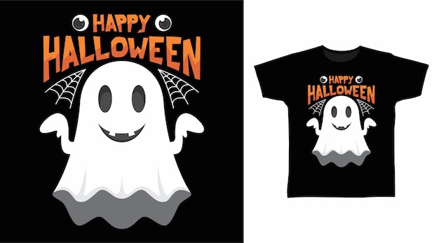 Leuk spook happy halloween-t-shirtontwerp