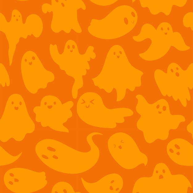 Leuk spook naadloos patroon Vector Halloween-achtergrond