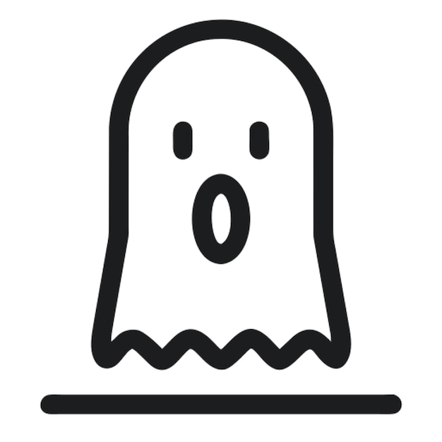 Vector leuk spookpictogram.