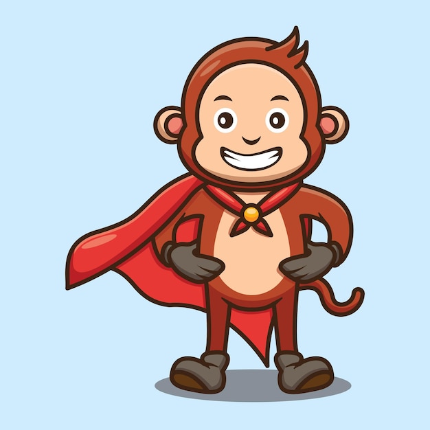 Leuk super hero monkey-ontwerp