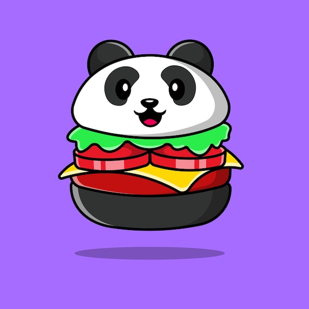 Leuke Aap Hamburger Cartoon Vector Pictogrammen Illustratie