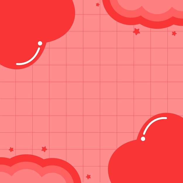 Leuke achtergrond met harten en wolken Vector