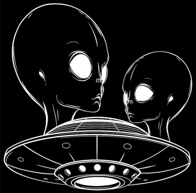 Vector leuke alien ufo cartoon vector icon illustratie