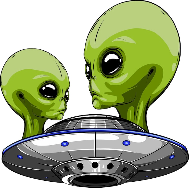 Vector leuke alien ufo cartoon vector illustratie