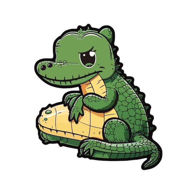 Leuke alligator cartoon-stijl