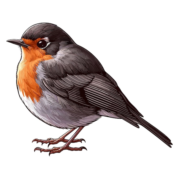 Leuke Amerikaanse Robin Vector Cartoon illustratie