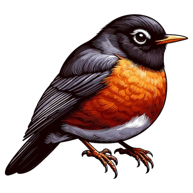 Leuke amerikaanse robin vector cartoon illustratie