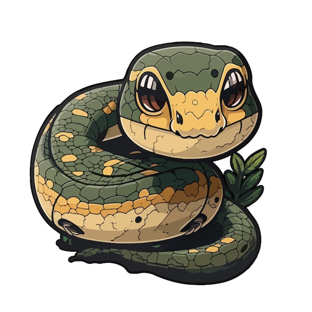 Leuke anaconda cartoonstijl