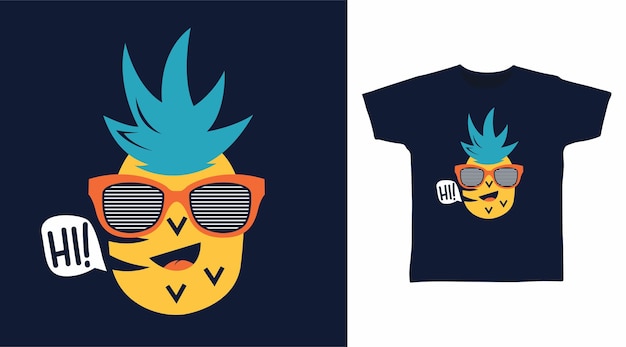 Leuke ananas voor t-shirtontwerp