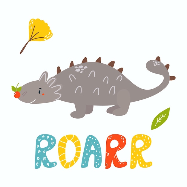 Leuke ankylosaurus dino roarr wenskaart