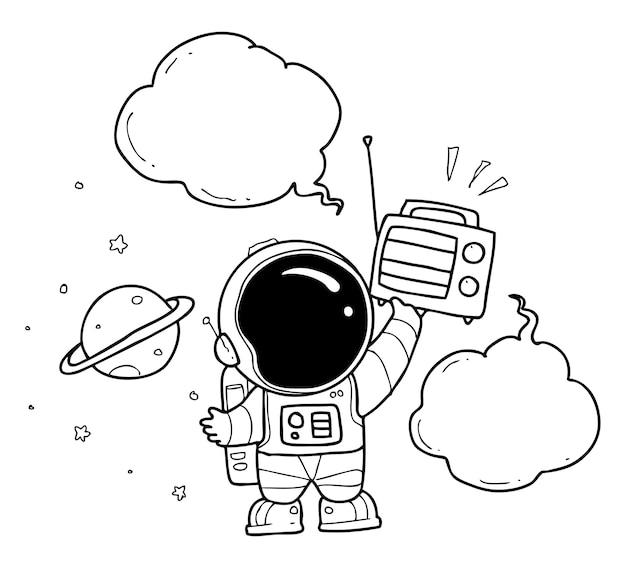 Leuke astronaut cartoon