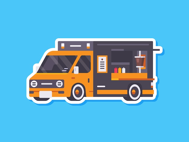 Vector leuke auto sticker food truck