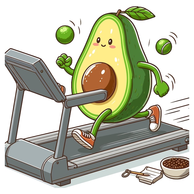 Leuke avocado vector illustratie