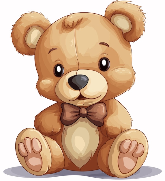 Vector leuke baby beer cartoon dier illustratie teddy beer vector op witte achtergrond
