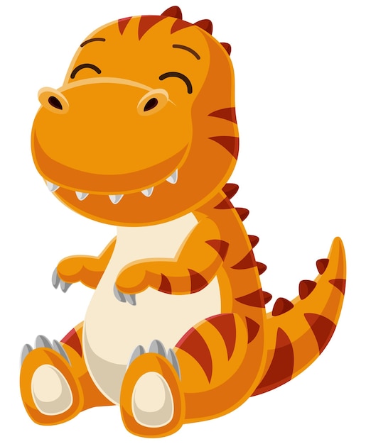 Vector leuke baby dinosaurus cartoon op witte achtergrond