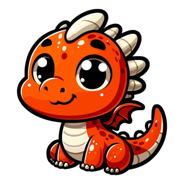 Leuke Baby Dragon Vector Illustratie.