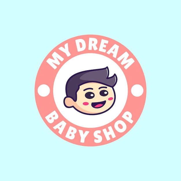 Vector leuke baby logo cartoon