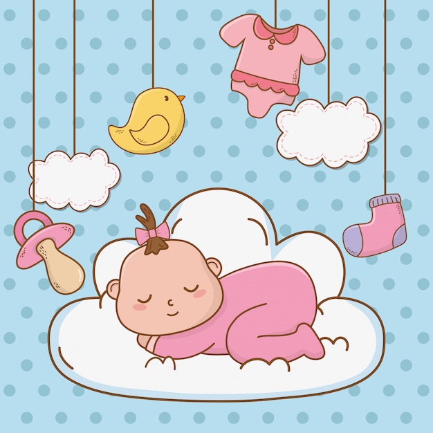 Leuke baby showercartoon