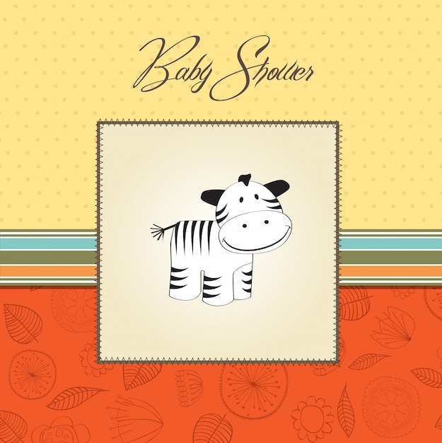 Leuke baby showerkaart met zebra