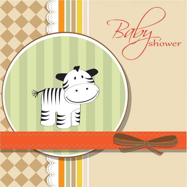 Leuke baby showerkaart met zebra