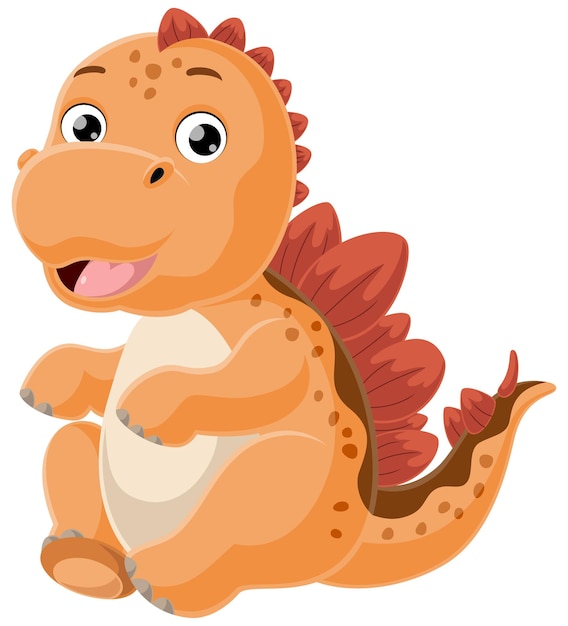 Vector leuke baby stegosaurus dinosaurus cartoon