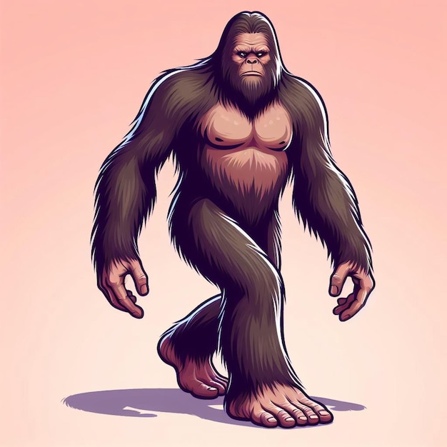 Leuke Bigfoot Vector cartoon illustratie