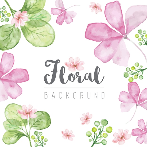 Vector leuke bloemen aquarel achtergrond