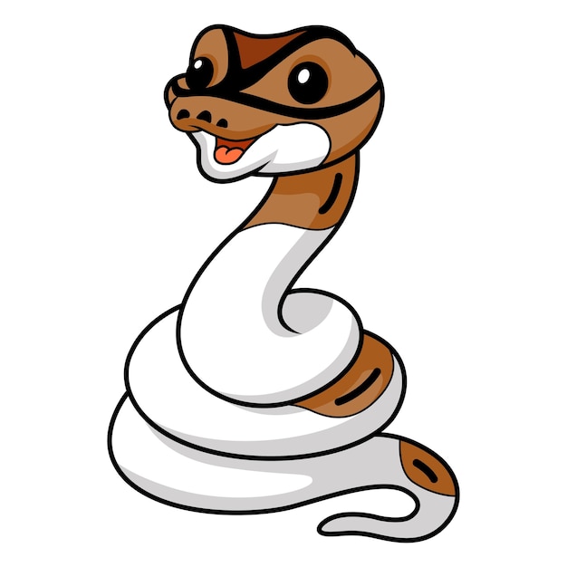 Leuke bonte balpython cartoon