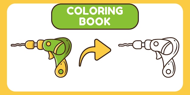 Leuke boor handgetekende cartoon doodle kleurboek voor kinderen