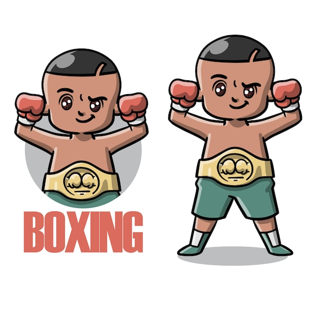 Vector leuke boxer cartoon