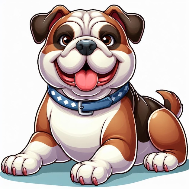 Leuke bulldog honden vector cartoon illustratie