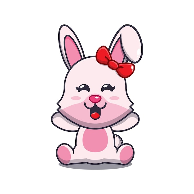 Vector leuke bunny cartoon vector illustratie