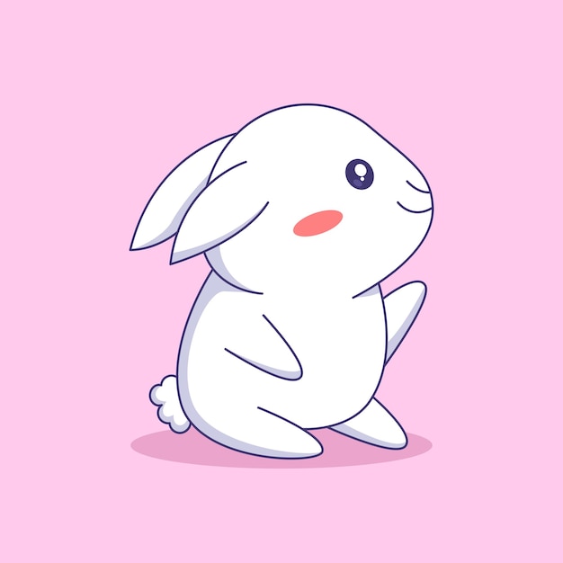 Leuke Bunny Character Design Illustratie