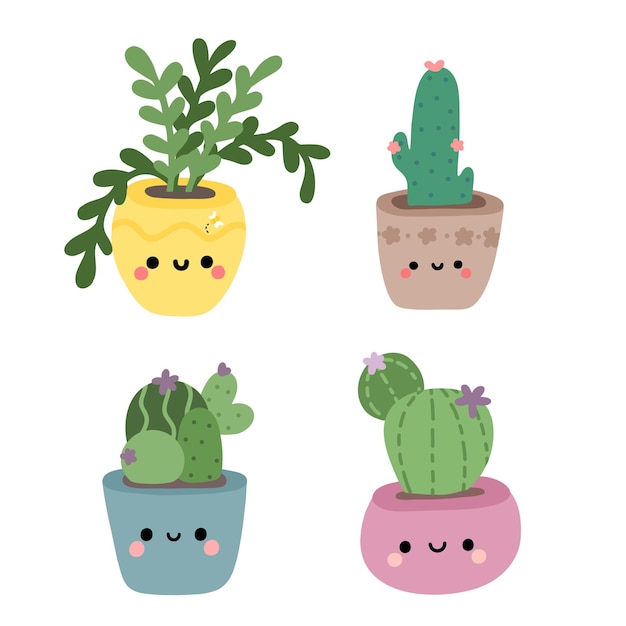 Leuke cactuspot Vectorillustratie