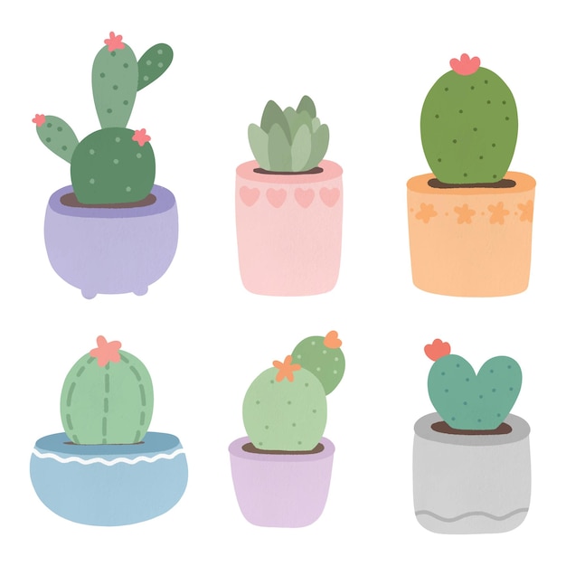 Leuke cactuspot Vectorillustratie