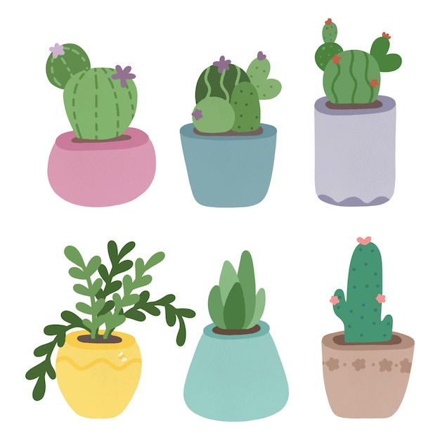 Leuke cactuspot vectorillustratie