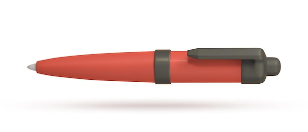 Leuke cartoon 3d pen Eenvoudige 3d balpen mechanische pen Vector illustratie