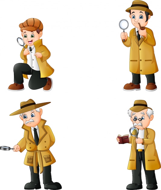 Leuke cartoon detectives collectie set