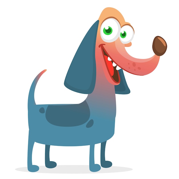 Leuke cartoon grappige hond Vector illustratie