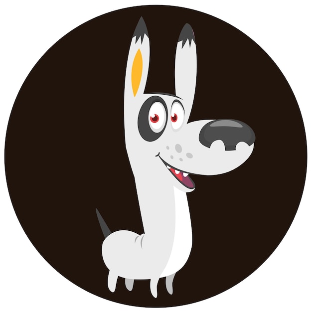 Vector leuke cartoon grappige hond vector illustratie