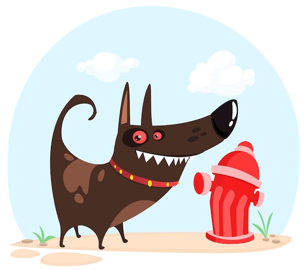 Leuke cartoon grappige hond vector illustratie