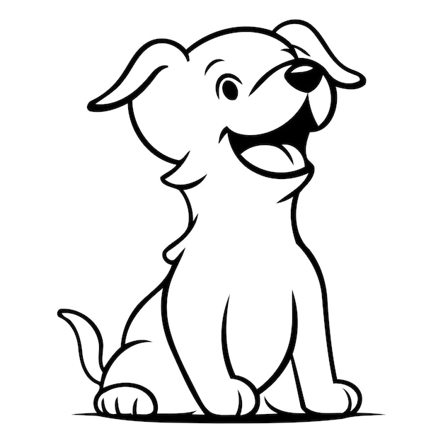 Leuke cartoon hond Vector illustratie op een lichte achtergrond EPS 10